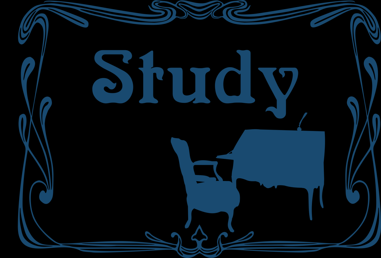 Clipart - Study room door sign Clipart - Study room door sign