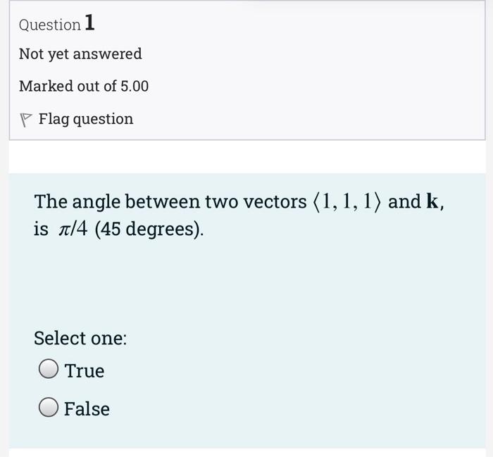 Solved Question 1 Not yet answered Marked out of 5.00 P Flag | Chegg.com