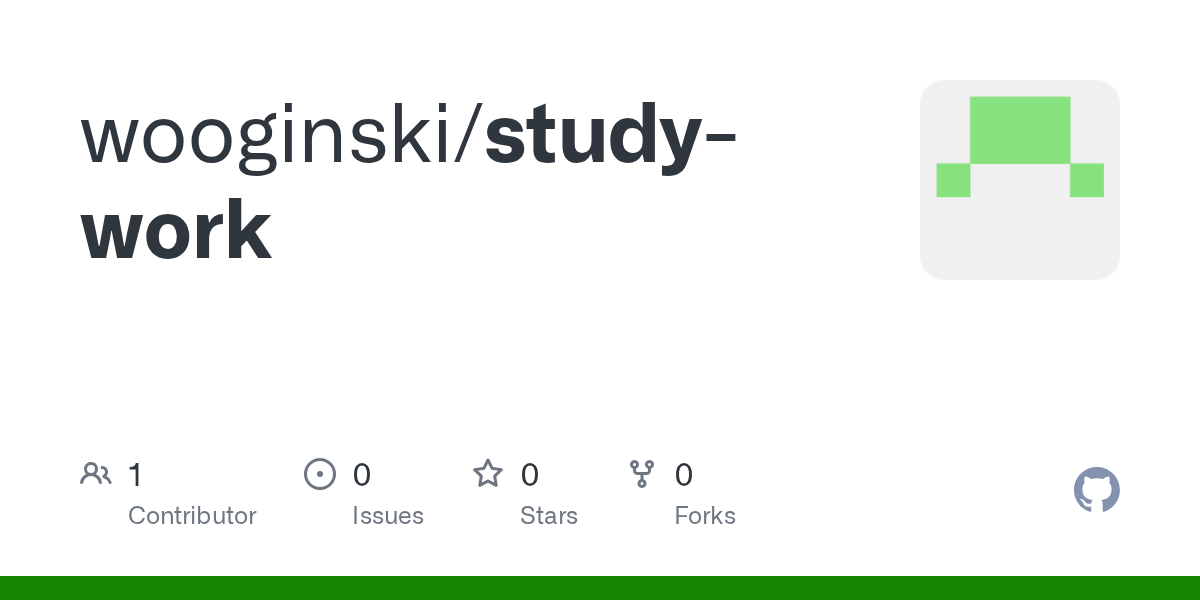 GitHub - wooginski/study-work GitHub - wooginski/study-work